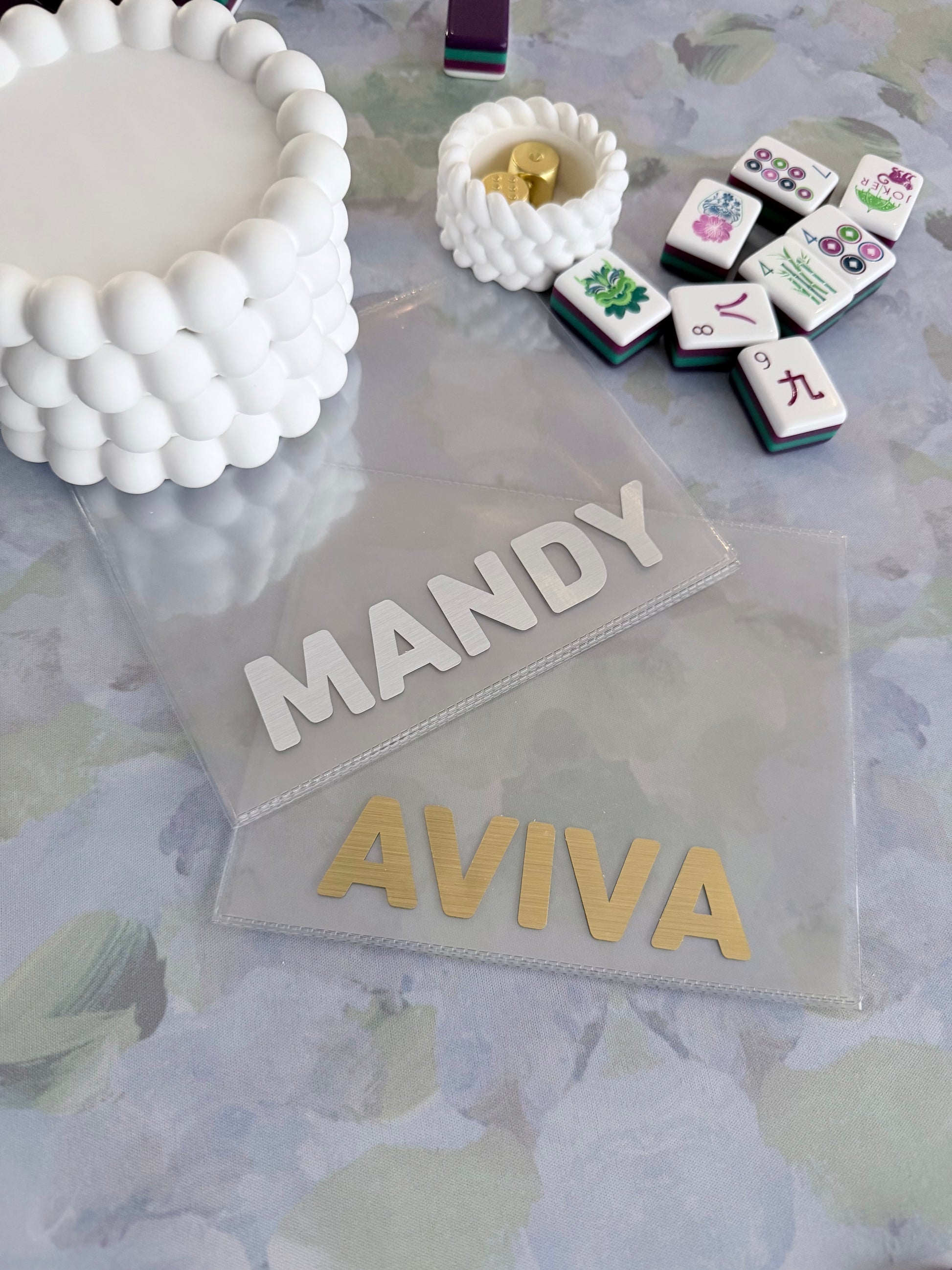 personalized mahjong card sleeve PERSONALIZED MAHJONG CARD HOLDER – Color & Pour